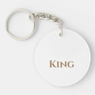 King Text message Printed Super Cute Lovely Beauty Keychain