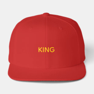 KING text Powerful Fashion Piece Trucker-Hat Royal Visor