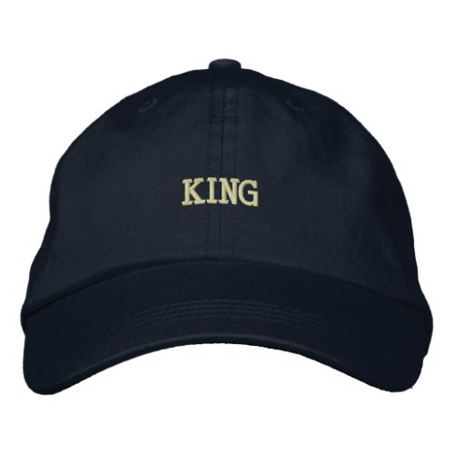 King Text Printed Embroidered hats Caps