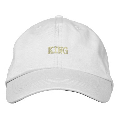 King Text Printed Embroidered hats Caps