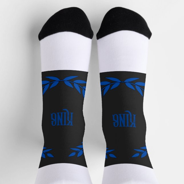 KING Text Printed look vibrant even when stretched Socks (Top)