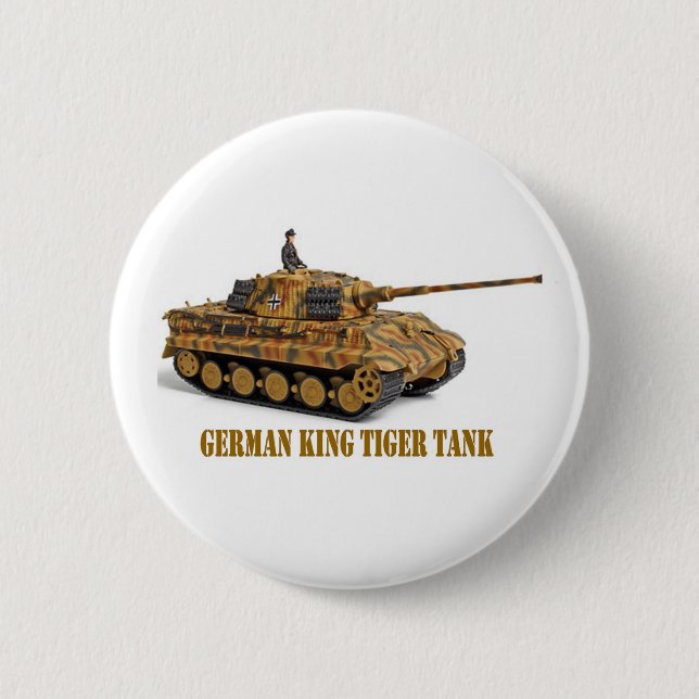 KING TIGER PINBACK BUTTON (Front)