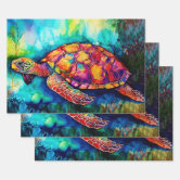 Pink Sea Turtle Whimsical & Cute Tissue Paper