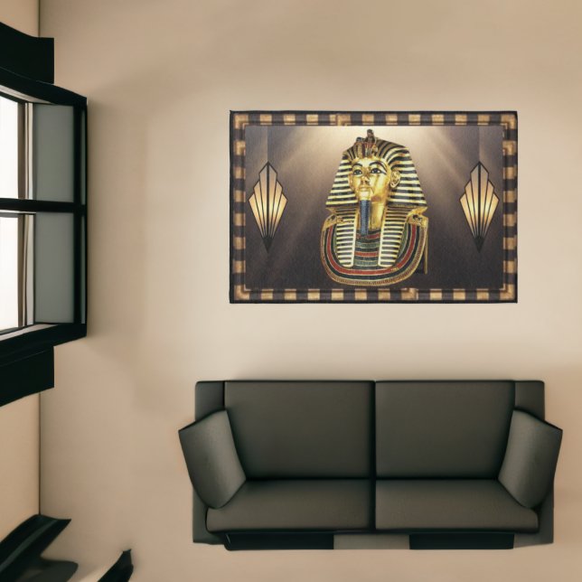 King Tut Ancient Egyptian Pharaoh Designer Rug (Insitu (Indoor 1))
