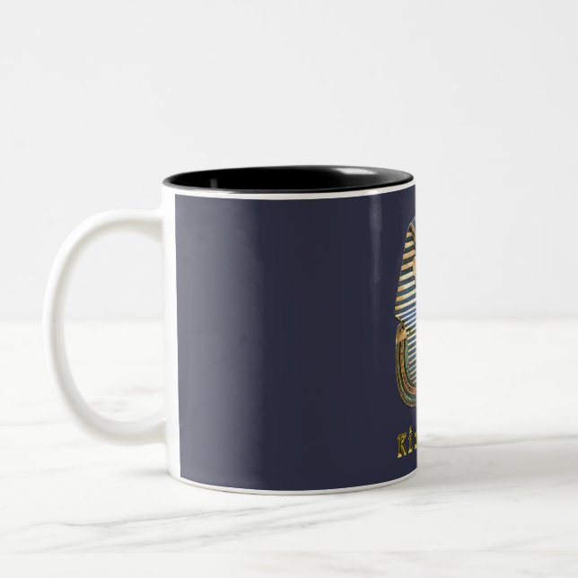 King Tut and Egypt Two-Tone Coffee Mug (Left)