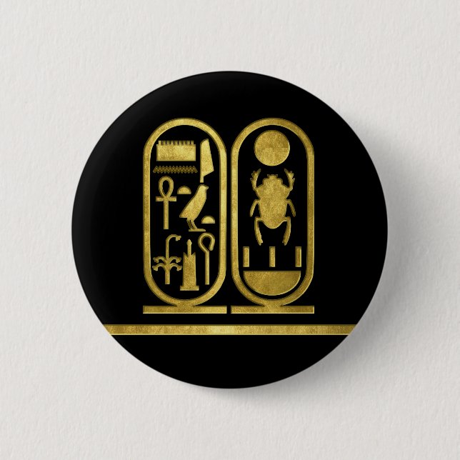 King Tut Cartouche Button (Front)