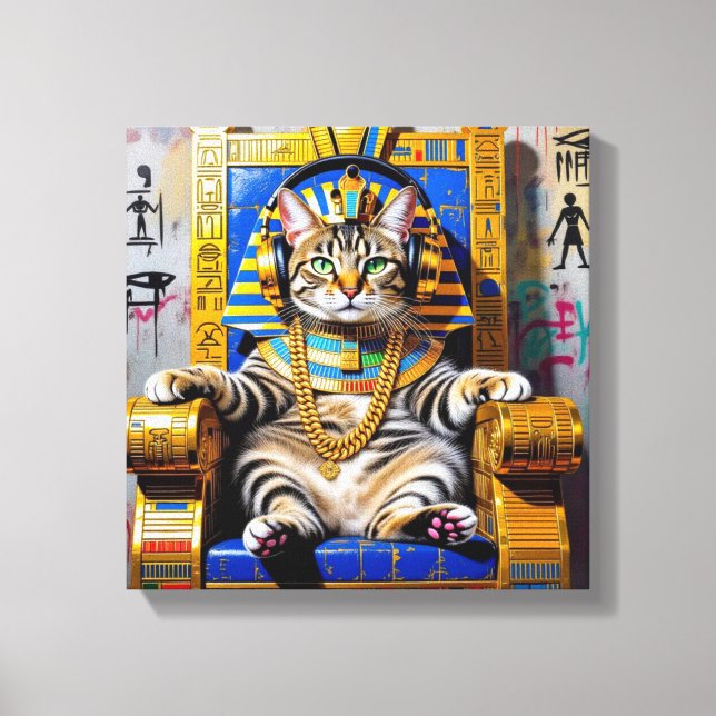 KING TUT-CHAUSIE  CAT 2 CANVAS PRINT (Front)