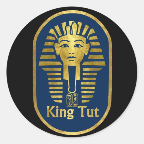 King Tut Classic Round Sticker