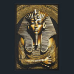 King Tut Covered In Gold On Canvas Wall Art<br><div class="desc">This wall art displays an image of King Tut draped in gold with arms crossed of this ancient egyptian art theme and style on canvas. Our prints are printed with the highest resolution on cotton-poly archival paper for a long-lasting fade resistant print measures 24.00" x 36.00". This print will make...</div>