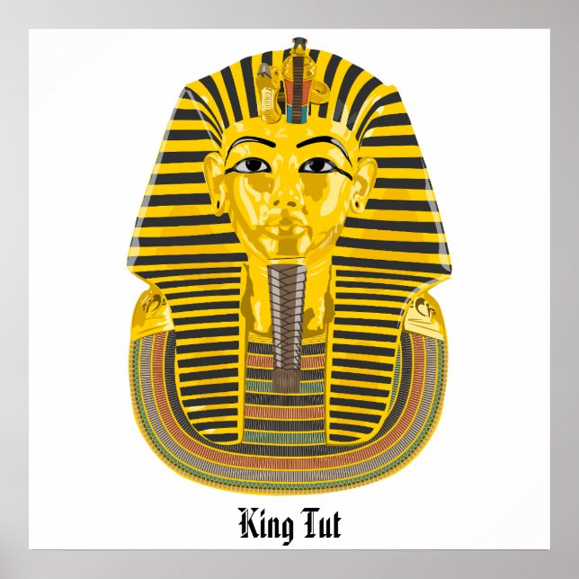 King Tut, Egyptian tomb illustration Poster (Front)