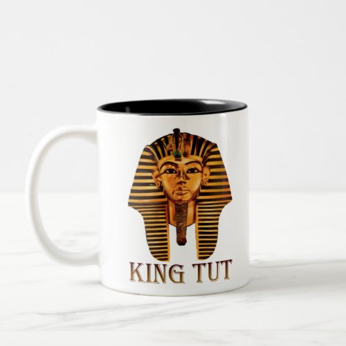 King Tut Golden Mask Two_Tone Coffee Mug