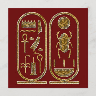 King Tut Hieroglyphics Invitations