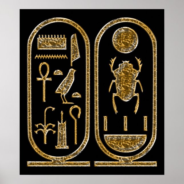 King Tut  Hieroglyphics Poster Print (Front)