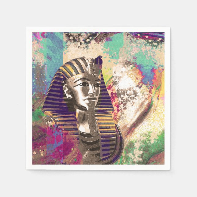 King Tut  Mask Abstract composition Napkins (Front)
