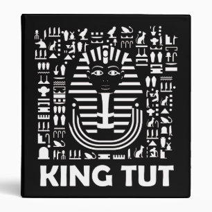 King tut pharaoh egyptian Hieroglyphic Alphabet 3 Ring Binder