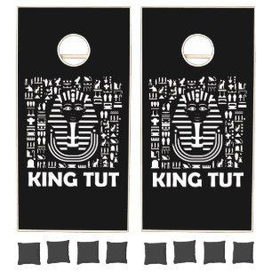 King tut pharaoh egyptian Hieroglyphic Alphabet Cornhole Set