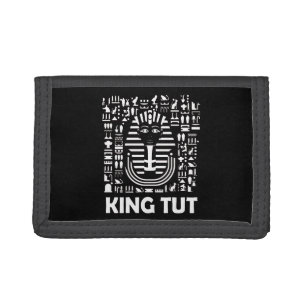 King tut pharaoh egyptian Hieroglyphic Alphabet Trifold Wallet