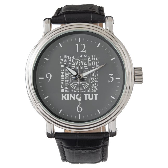 King tut pharaoh egyptian Hieroglyphic Alphabet Watch (Front)