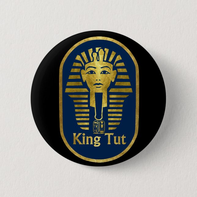 King Tut Pinback Button (Front)