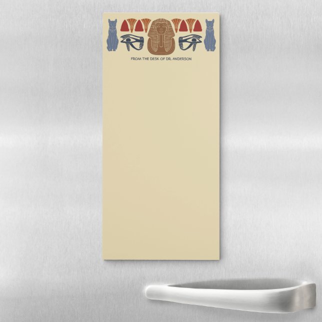 King Tut Tutankhamen Ancient Egyptian Personalized Magnetic Notepad (In Situ)