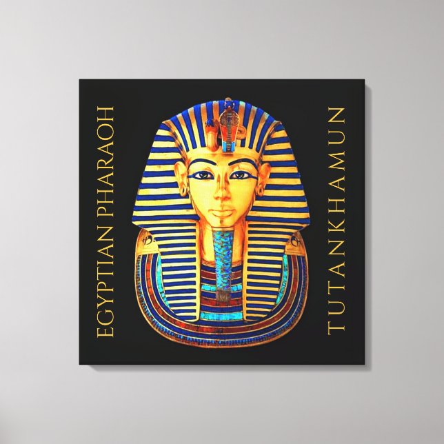 King Tutankhamun Ancient Egyptian Pharaoh Canvas Print (Front)
