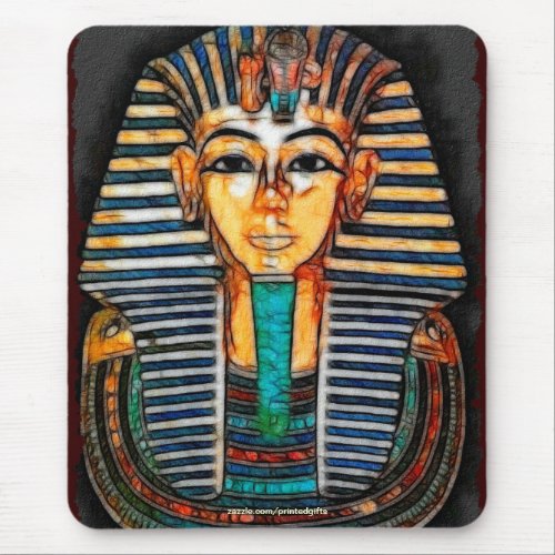 King Tutankhamun Ancient Egyptian Pharaoh Mouse Pad