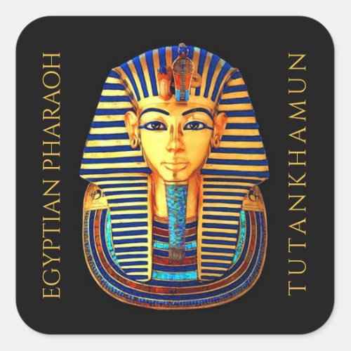 King Tutankhamun Ancient Egyptian Pharaoh Square Sticker