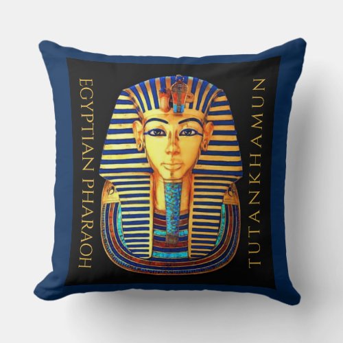 King Tutankhamun Ancient Egyptian Pharaoh Throw Pillow