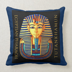 King Tutankhamun Ancient Egyptian Pharaoh Throw Pillow