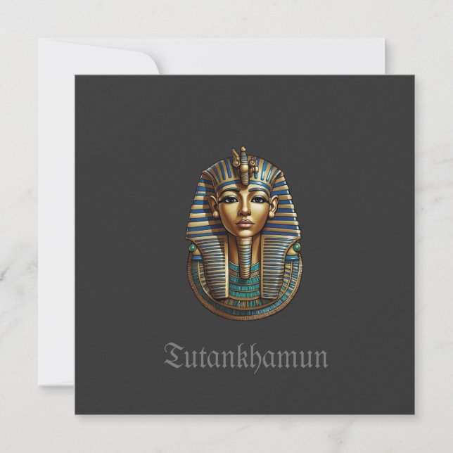 King Tutankhamun Flat Thank You Card (Front)