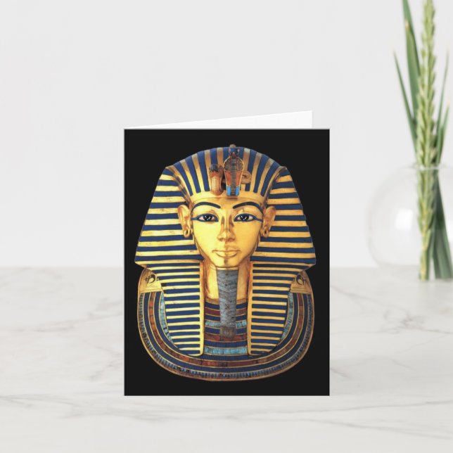 King Tutankhamun, Gold Mask, Egyptian Pharaoh Announcement (Front)