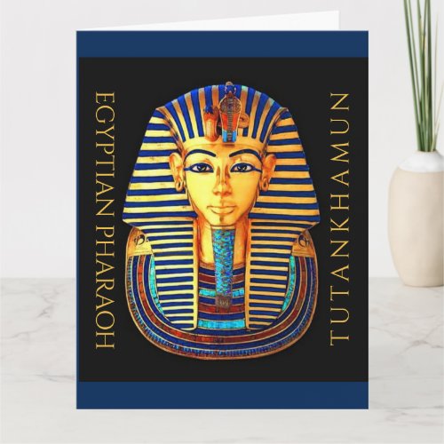 King Tutankhamun Gold Mask Egyptian Pharaoh Card