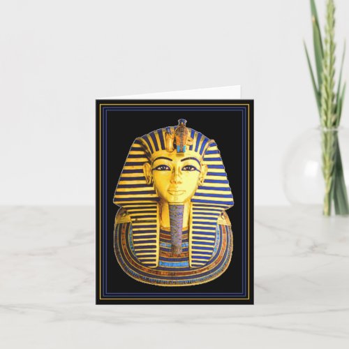 King Tutankhamun Gold Mask Egyptian Pharaoh Card