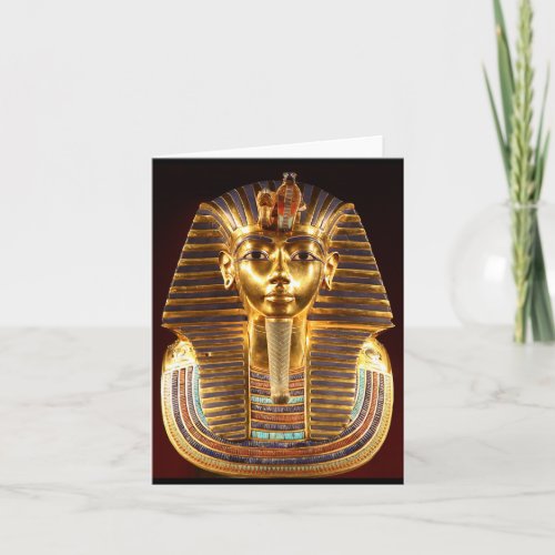 King Tutankhamun Gold Mask Egyptian Pharaoh Card