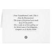 King Tut's Throne Name Cards (Back Horizontal)