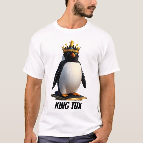 King Tux Linix Penguin T_shirt