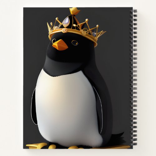 King Tux Linux Penguin Notebook