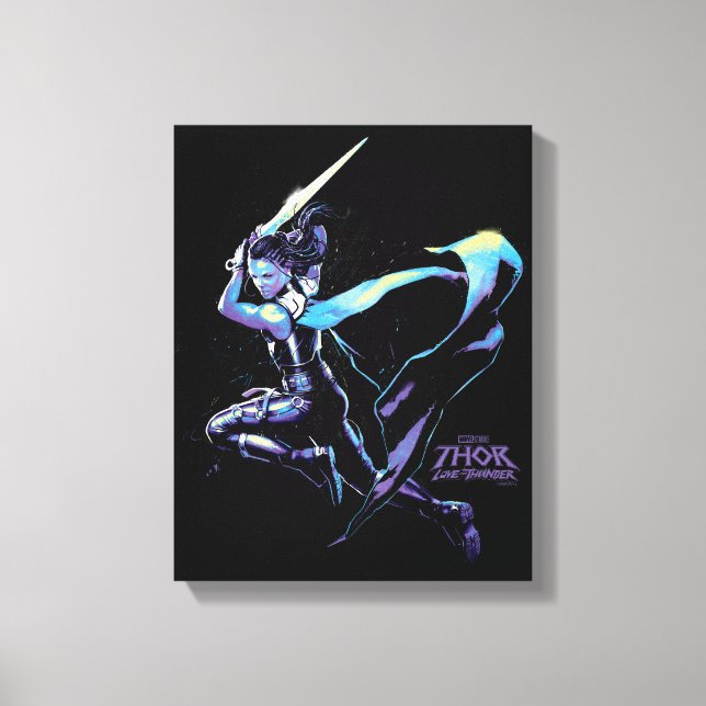 King Valkyrie Illustrated Character Art Canvas Print (Front)