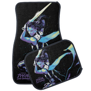 King Valkyrie Illustrated Character Art Car Floor Mat