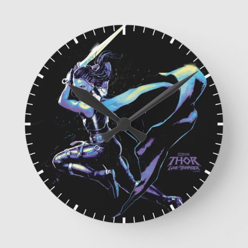 King Valkyrie Illustrated Character Art Round Clock