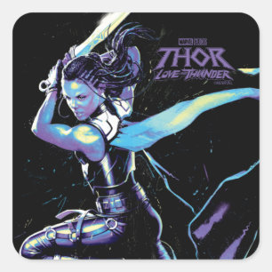 King Valkyrie Illustrated Character Art Square Sticker