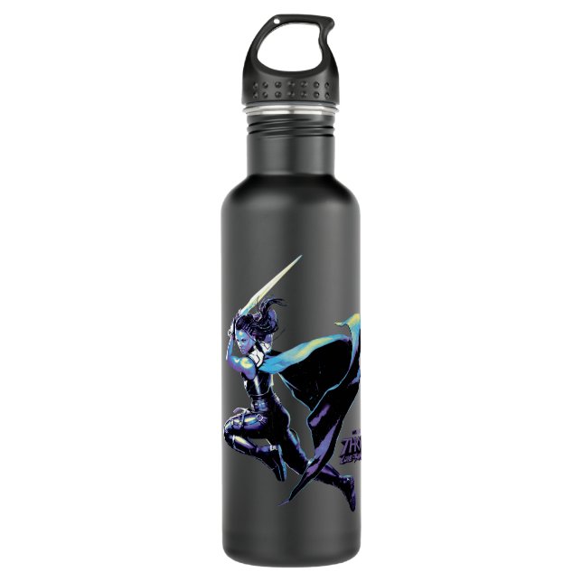 King Valkyrie Illustrated Character Art Stainless Steel Water Bottle (Front)