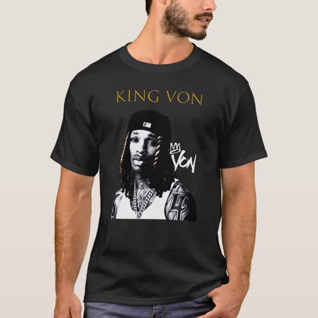 King Von BW gift friends T-Shirt (Front)