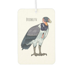 King vulture bird cartoon illustration air freshener