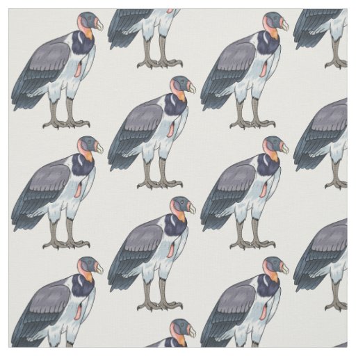 King vulture bird cartoon illustration  fabric