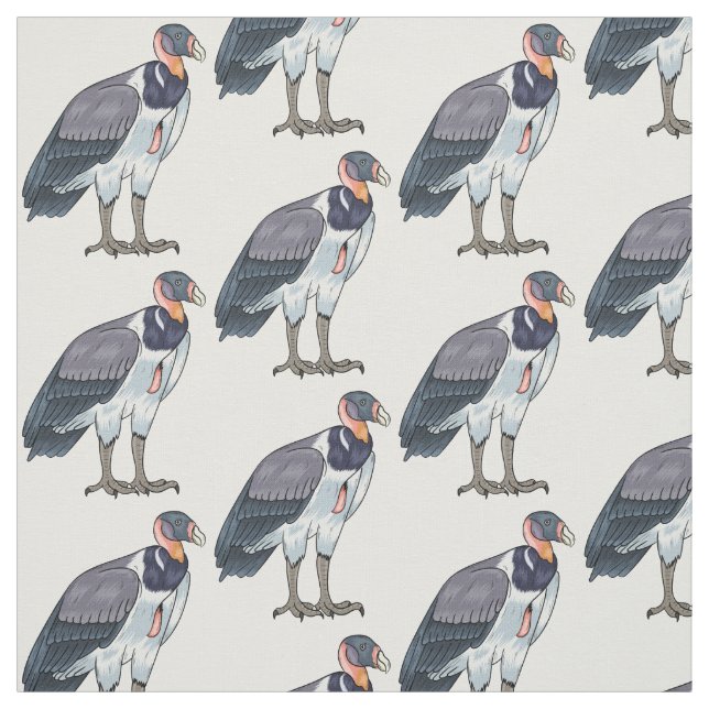 King vulture bird cartoon illustration  fabric (Swatch)