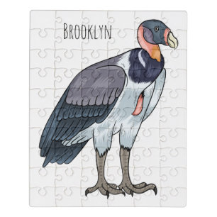 King vulture bird cartoon illustration jigsaw puzzle