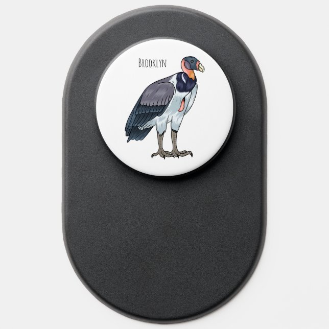 King vulture bird cartoon illustration PopSocket (Popsocket)