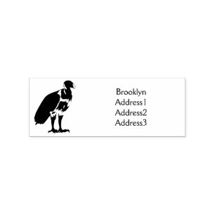 King vulture bird cartoon illustration rubber stamp
