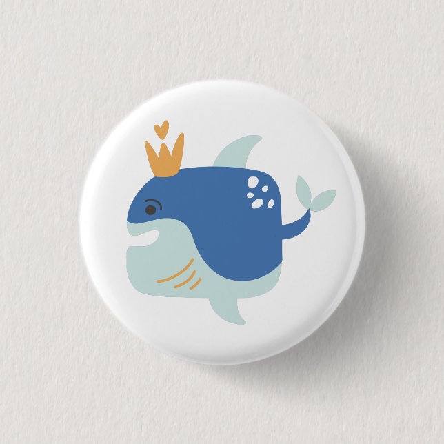 King Whale Button (Front)